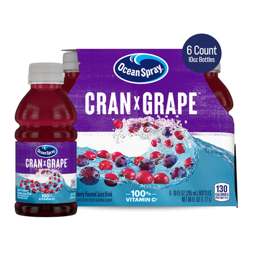 Ocean Spray® Cran-Grape® Cranberry Grape Juice Drinks · Bebida · 6 pzas de 10 fl oz