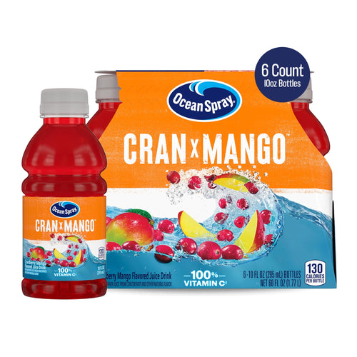 Ocean Spray® Cran-Mango™ Cranberry Mango Juice Drinks · Bebida · 6 pzas de 10 fl oz