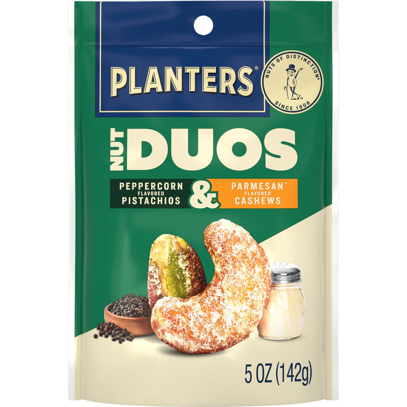 PLANTERS Nut Duos Peppercorn Pistachio and Parmesan Cashew · Nueces · 5 oz · bolsa