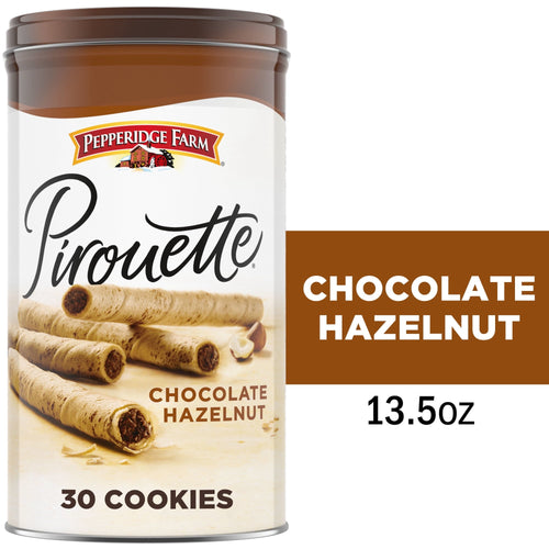 Pepperidge Farm Pirouette Chocolate Hazelnut Créme Filled · Galletas · 13.5 oz · lata