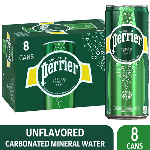 Perrier Sparkling Un Mineral Water · Bebida · 8 latas de 89.2 fl oz
