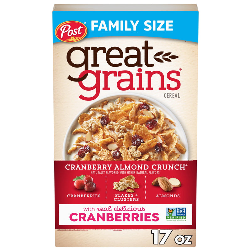 Post Great Grains Cranberry Almond Crunch Heart Healthy · Cereal · 17 oz · caja