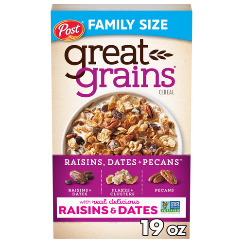 Post Great Grains Raisins Dates & Pecans · Cereal · 19 oz · caja