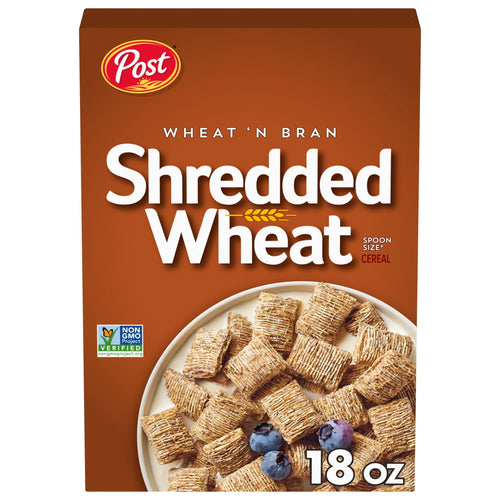 Post Wheat n Bran Shredded Wheat Certified Kosher · Cereal · 18 oz · caja