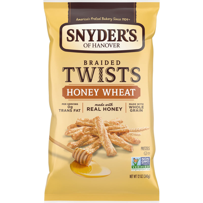 Snyder's of Hanover Braided Pretzel Twists Honey Wheat · Pretzels · 12 oz