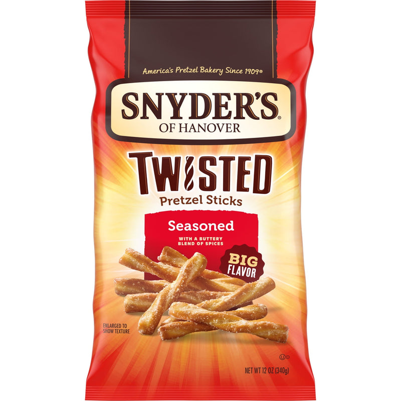 Snyder's of Hanover Seasoned Twisted · Pretzels · 12 oz · bolsa