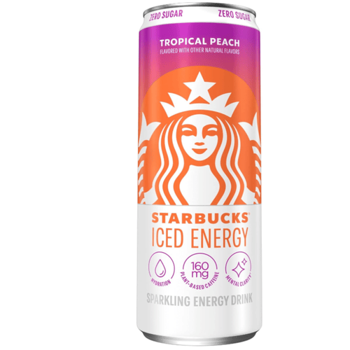 Starbucks Iced Energy Tropical Peach · Café y cremas · 12 fl oz · lata