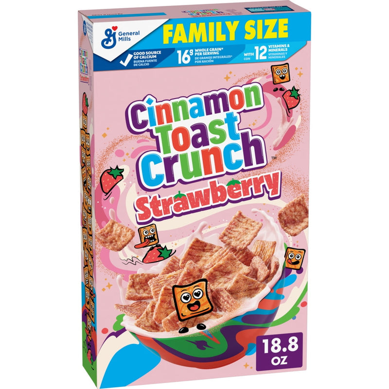 Cinnamon Toast Crunch Strawberry · Cereal · 18.8 oz · tamaño familiar