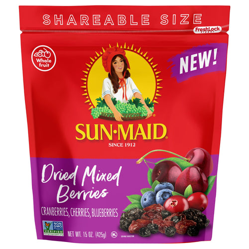 Sun-Maid® Dried Mixed Berries · Fruta seca · 15 oz · bolsa