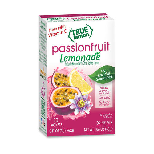 True Lemon Passionfruit Lemonade 10 Calories · Polvo para agua · 10 pzas