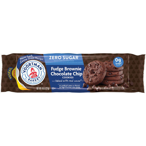 VOORTMAN Bakery Fudge Brownie Chocolate Chip · Galletas · 8 oz