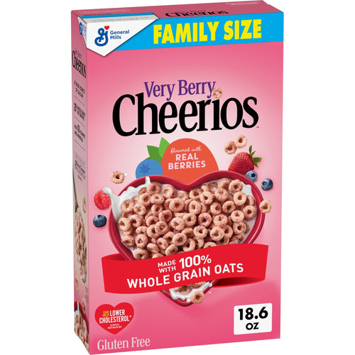 Very Berry Cheerios Heart Healthy · Cereal · 18.6 oz · tamaño familiar